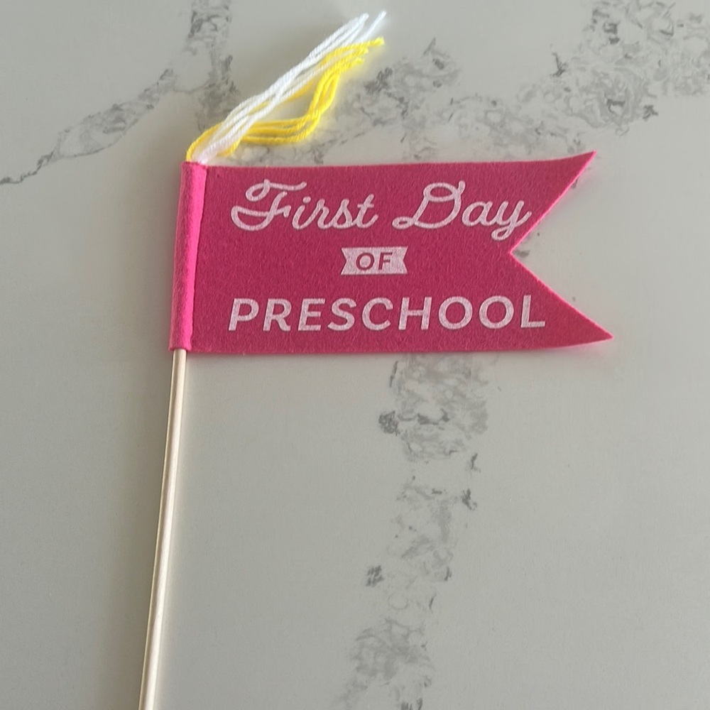 Target Bullseye First/Last Day of Preschool Flag
